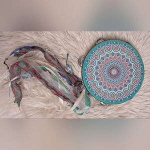 Hand Decorated 8" Festival Tambourine